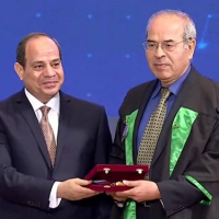 President of the Republic honors two scientists from the University of Mansoura celebration of Science Day 2019